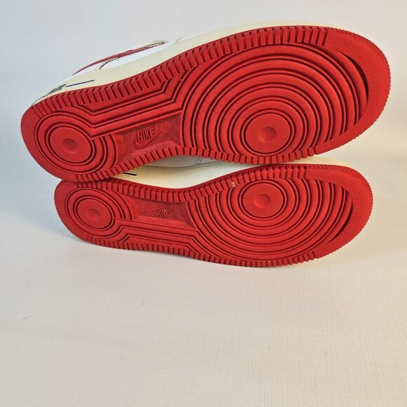 Nike Air Force 1 07 Swoosh Red Blue Tag Mens Size 9 - Picture 8 of 10